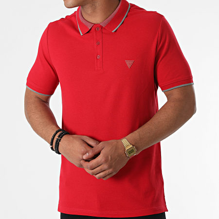 Guess - Polo Manches Courtes M1YP60-K7O61 Rouge