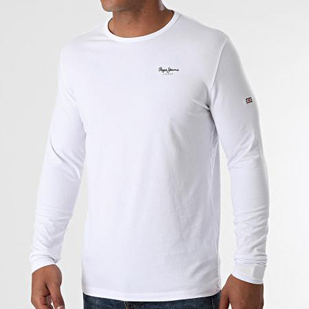 Pepe Jeans - Tee Shirt Manches Longues Original Basic 2 Blanc
