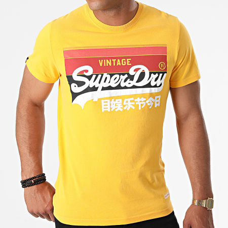 Superdry - Tee Shirt VL Cali Stripe M1011000A Jaune