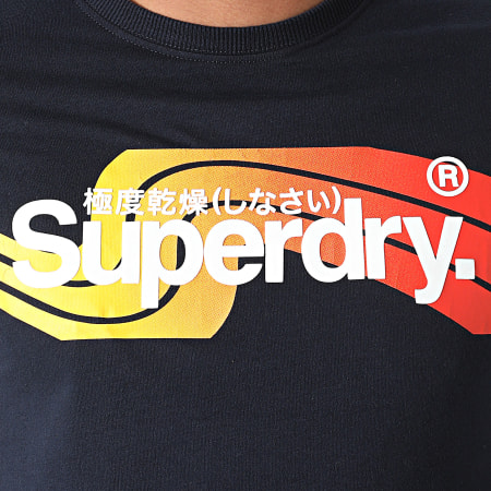 Superdry - Tee Shirt Classic Cali M1011007A Bleu Marine
