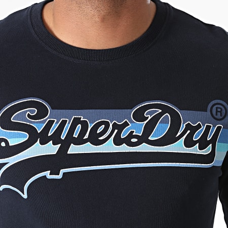 Superdry - Tee Shirt Manches Longues Vintage Logo Cali M6010455A Bleu Marine
