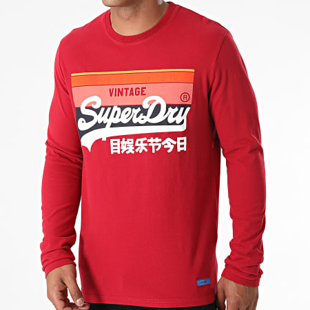 Superdry - Tee Shirt Manches Longues Vintage Logo Cali M6010455A Rouge