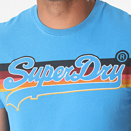 Superdry - Tee Shirt VL Cali Stripe M1011000A Bleu