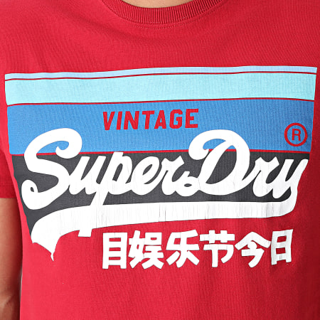 Superdry - Tee Shirt M1011000A Rouge