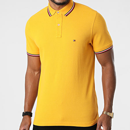 Tommy Hilfiger - Polo Manches Courtes Tipped 6054 Jaune Moutarde