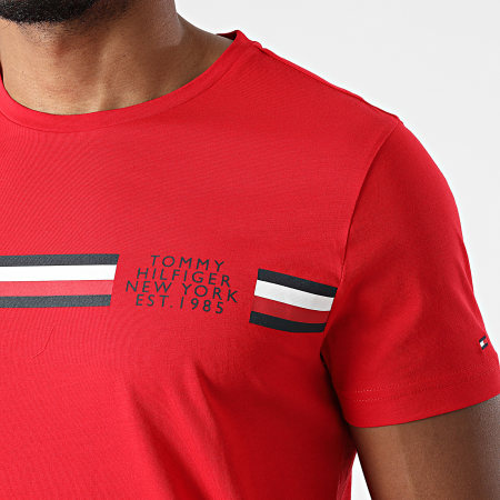 Tommy Hilfiger - Tee Shirt Corp Split 6592 Rouge