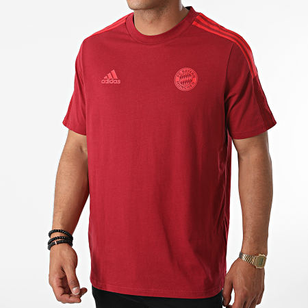 Adidas Sportswear - Tee Shirt A Bandes FC Bayern GR0626 Bordeaux