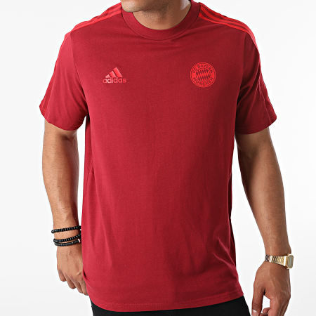 Adidas Performance - Tee Shirt A Bandes FC Bayern GR0626 Bordeaux