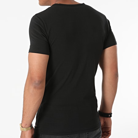 Tommy Hilfiger - Lote de 3 camisetas con cuello en V Premium Essentials 3767 Negro