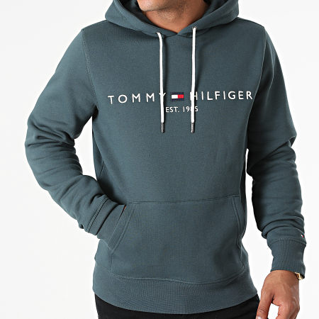 Tommy Hilfiger - Sweat Capuche Tommy Logo 1599 Gris Bleu