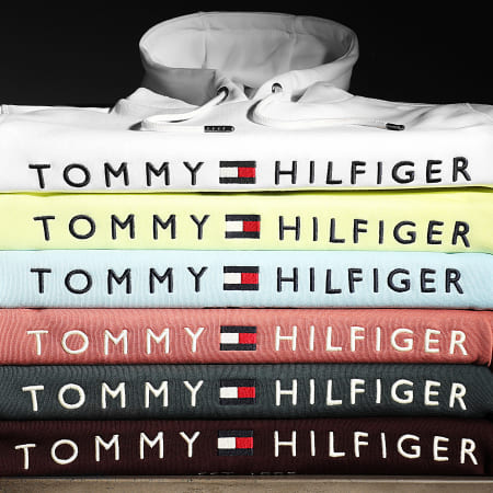 Tommy Hilfiger - Sweat Capuche Tommy Logo 1599 Gris Bleu