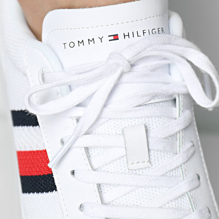 Tommy Hilfiger - Baskets Cupsole Court Stripes Knit 3606 White