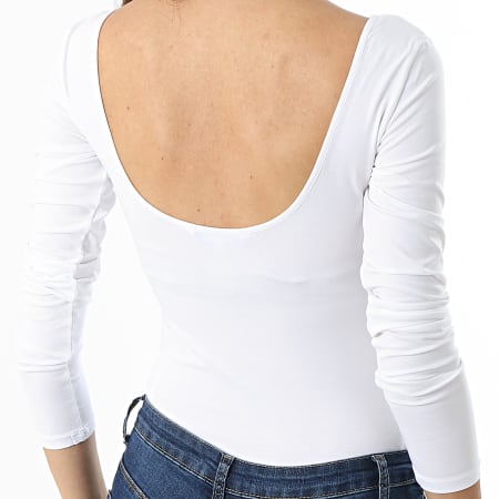 Calvin Klein - Body Femme Manches Longues Logo 6465 Blanc