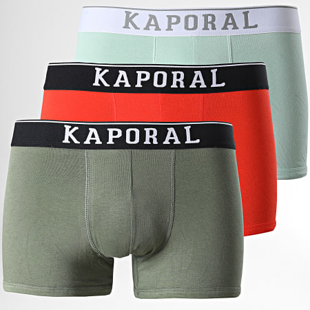 Kaporal - Lot De 3 Boxers Quad Orange Vert