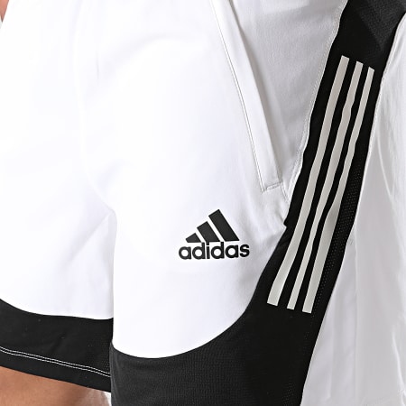 Adidas Performance - Short Jogging Aero 3 Stripes H16871 Blanc