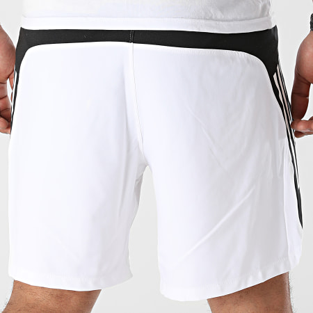Adidas Sportswear - Short Jogging Aero 3 Stripes H16871 Blanc