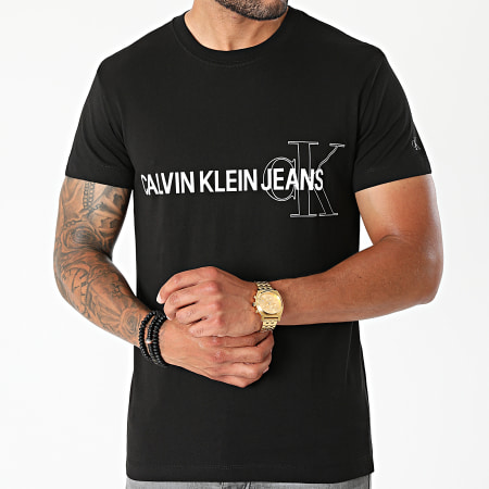 Calvin Klein - Tee Shirt Institutional Seasonal Graphic 8208 Noir