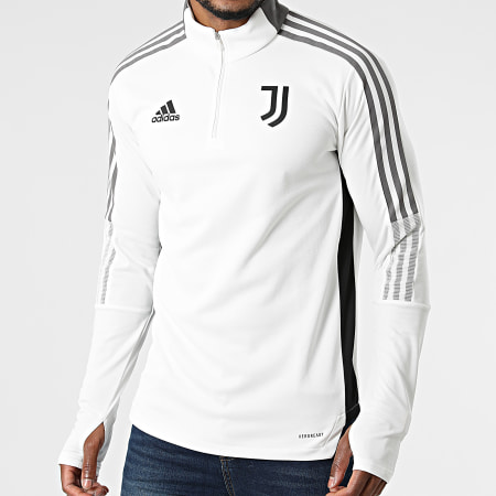 Adidas Sportswear - Sweat Col Zippé A Bandes Juventus GR2969 Blanc