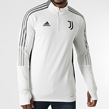 Adidas Sportswear - Sweat Col Zippé A Bandes Juventus GR2969 Blanc