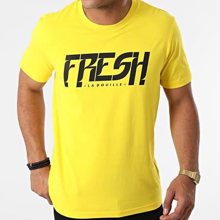 Fresh La Douille - Camiseta con logo negro amarillo