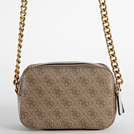 Sac à main Marron/Beige Femme Guess Nolana logo 4G
