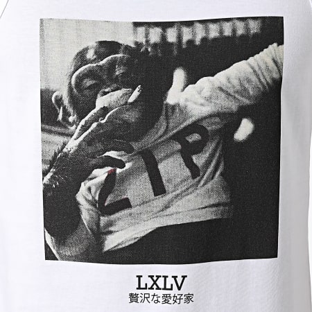 Luxury Lovers - Camiseta Tirantes Cremallera Chimpancé Blanco