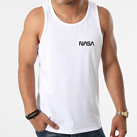NASA - Camiseta Sin Mangas Pecho Sencillo Blanco