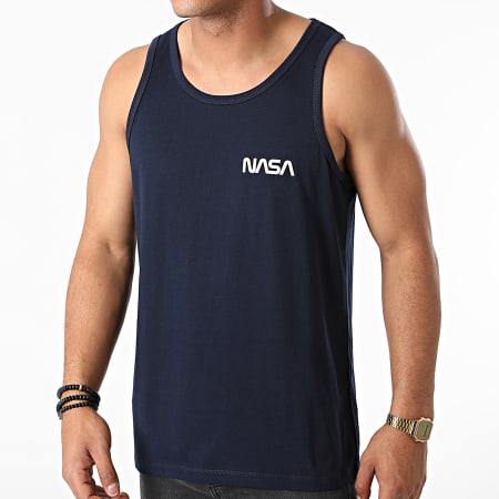 NASA - Camiseta sin mangas azul marino de un solo pecho