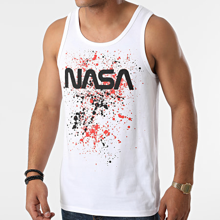 NASA - Camiseta Tirantes Salpicaduras Blanco