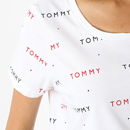 Tommy Hilfiger - Tee Shirt Femme Print 2846 Ecru