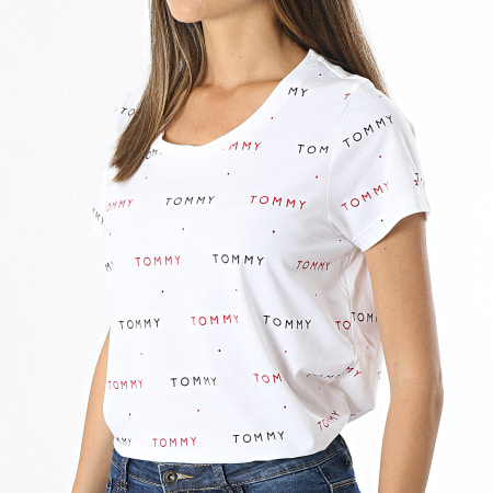 Tommy Hilfiger - Camiseta Mujer Estampada 2846 Crudo