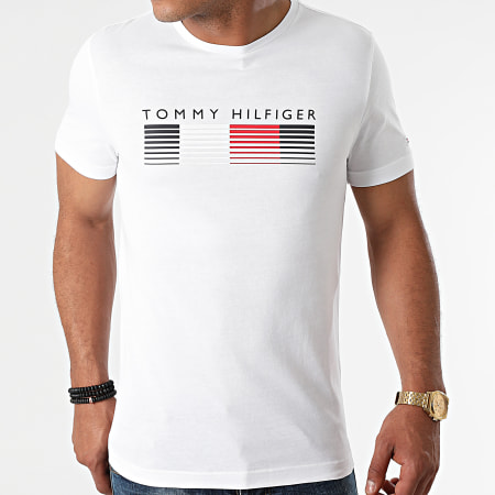 Tommy Hilfiger - Fade Graphic Corp Camiseta 1008 Blanco
