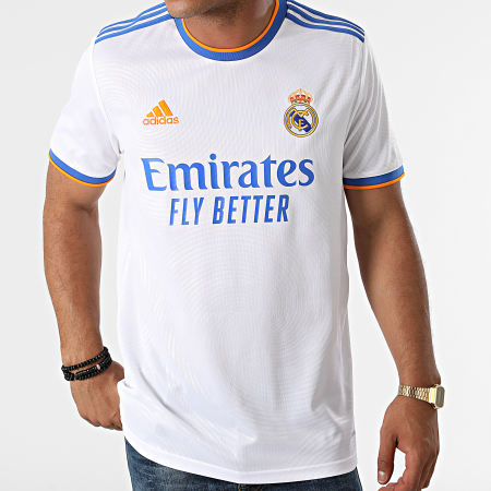 Adidas Performance - Tee Shirt De Sport A Bandes Real Madrid GQ1359 Blanc