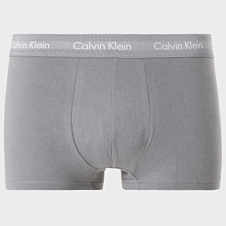 Calvin Klein - Lot De 3 Boxers Cotton Stretch U2664G Rouge Bordeaux gris