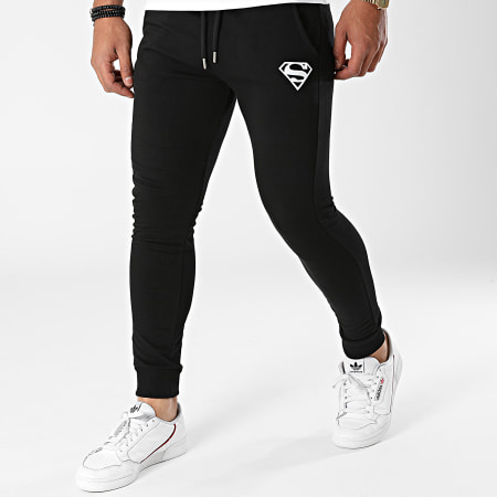 DC Comics - Pantalón Jogging Logo Superman negro blanco