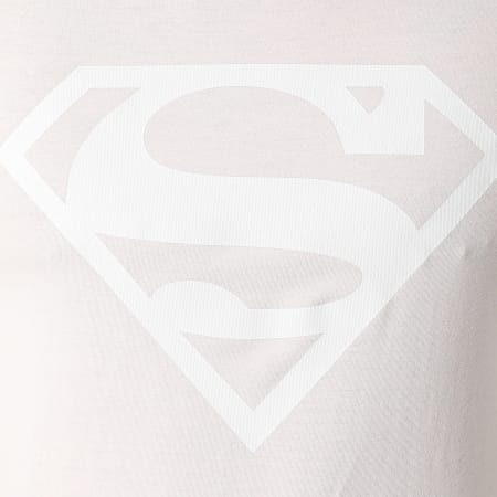DC Comics - Tee Shirt Logo Rose Blanc
