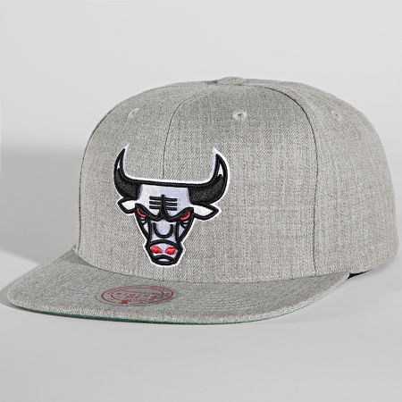 Mitchell and Ness - Casquette Snapback Team Heather Chicago Bulls Gris Chiné