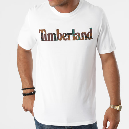 Timberland - Tee Shirt Camo Linear A231G Blanc