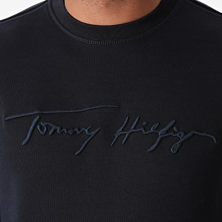 Tommy Hilfiger - Sweat Crewneck Signature 8710 Bleu Marine