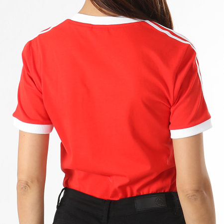 Adidas Originals - Tee Shirt Femme 3 Stripes H33575 Rouge
