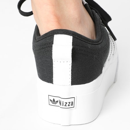 Adidas Originals - Zapatillas Nizza Platform FV5321 Mujer Core Black Cloud White