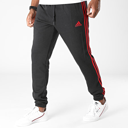 Adidas Performance - Pantalon Jogging A Bandes H12254 Noir Rouge