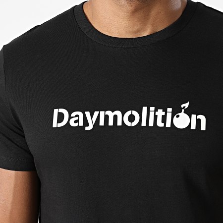 Daymolition - Camiseta con logotipo que brilla en la oscuridad, negra