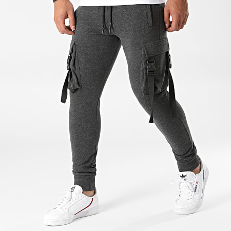 LBO - 1772 Pantaloni da jogging Cargo grigio antracite