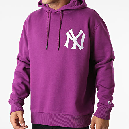 New Era - Sweat Capuche Oversize Embroidery Logo New York Yankees 12879442 Violet