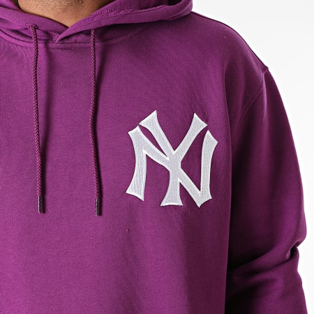 New Era - Sweat Capuche Oversize Embroidery Logo New York Yankees 12879442 Violet