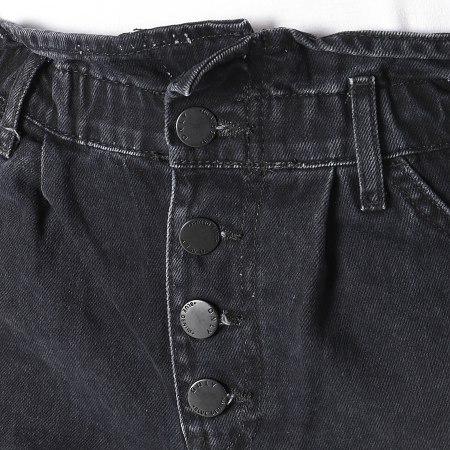 Only - Pantalones cortos vaqueros ajustados para mujer, color negro
