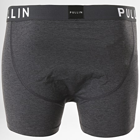 Pullin - Boxer Master Coton Uni Gris Anthracite Chiné