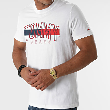 Tommy Jeans - Tee Shirt Flag Tommy 9717 Ecru