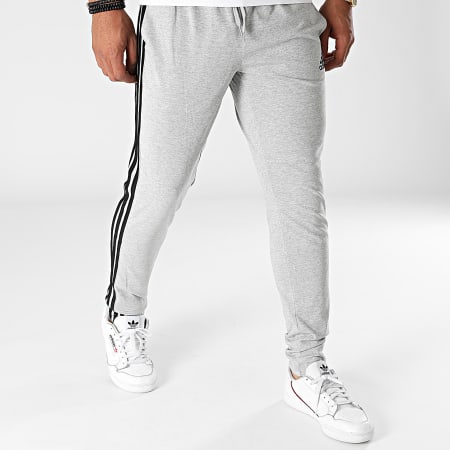 Adidas Sportswear - Pantalon Jogging A Bandes GK8998 Gris Chiné